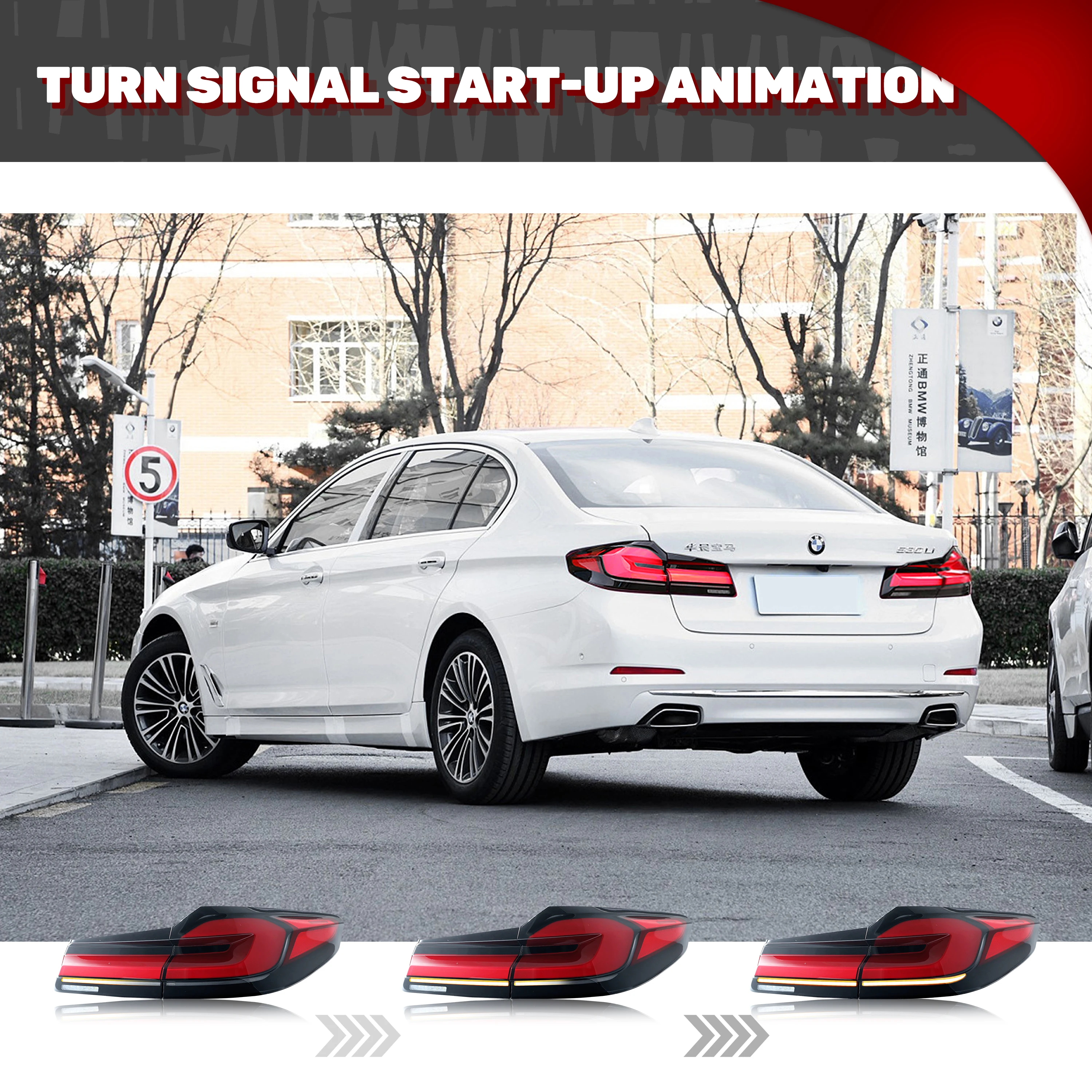 BMW G30 F90 M5 5-Series LED Facelift Tail Lights - Image 3
